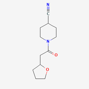 1-(2-(Tetrahydrofuran-2-yl)acetyl)piperidine-4-carbonitrile