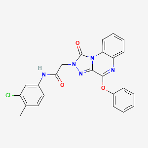 molecular formula C24H18ClN5O3 B2815650 N-(3-氯-4-甲基苯基)-2-(1-氧-4-苯氧[1,2,4]三唑并[4,3-a]喹喔啉-2(1H)-基)乙酰胺 CAS No. 1185025-07-3