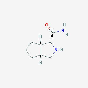 B2815655 (3R,3Ar,6aS)-1,2,3,3a,4,5,6,6a-octahydrocyclopenta[c]pyrrole-3-carboxamide CAS No. 2361609-63-2