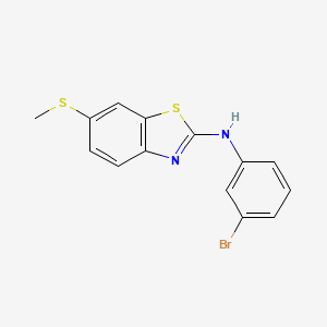 molecular formula C14H11BrN2S2 B2815664 N-(3-bromophenyl)-6-(methylthio)benzo[d]thiazol-2-amine CAS No. 890961-73-6