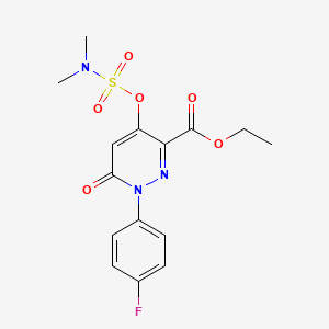 Ethyl 4-(dimethylsulfamoyloxy)-1-(4-fluorophenyl)-6-oxopyridazine-3-carboxylate