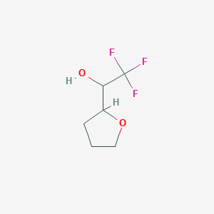 molecular formula C6H9F3O2 B2815671 2,2,2-三氟-1-(氧杂戊-2-基)乙醇 CAS No. 1423032-73-8