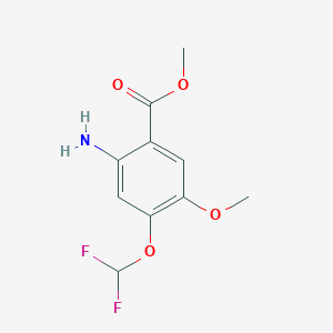 molecular formula C10H11F2NO4 B2815678 Methyl 2-amino-4-(difluoromethoxy)-5-methoxybenzoate CAS No. 923683-37-8