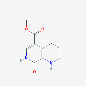 molecular formula C10H12N2O3 B2815683 甲基 8-氧代-2,3,4,7-四氢-1H-1,7-萘啶-5-羧酸酯 CAS No. 2418658-54-3