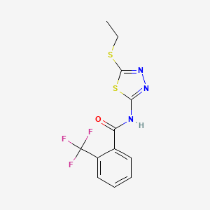 N-[5-(ethylsulfanyl)-1,3,4-thiadiazol-2-yl]-2-(trifluoromethyl)benzamide