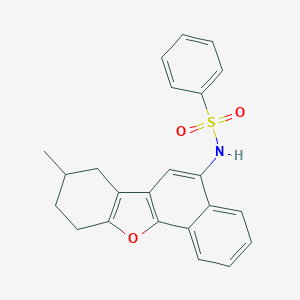 molecular formula C23H21NO3S B281569 N-(8-methyl-7,8,9,10-tetrahydronaphtho[1,2-b][1]benzofuran-5-yl)benzenesulfonamide 