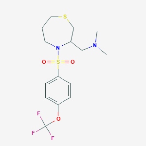 N,N-dimethyl-1-(4-((4-(trifluoromethoxy)phenyl)sulfonyl)-1,4-thiazepan-3-yl)methanamine