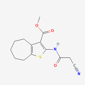 methyl 2-[(cyanoacetyl)amino]-5,6,7,8-tetrahydro-4H-cyclohepta[b]thiophene-3-carboxylate