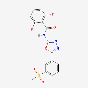 2,6-difluoro-N-[5-(3-methylsulfonylphenyl)-1,3,4-oxadiazol-2-yl]benzamide