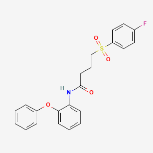 molecular formula C22H20FNO4S B2815718 4-((4-氟苯基)磺酰)-N-(2-苯氧基苯基)丁酰胺 CAS No. 941907-38-6
