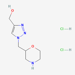 (1-(Morpholin-2-ylmethyl)-1H-1,2,3-triazol-4-yl)methanol dihydrochloride