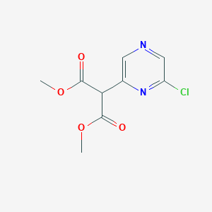 molecular formula C9H9ClN2O4 B2815721 Dimethyl 2-(6-chloropyrazin-2-yl)malonate CAS No. 1820642-22-5