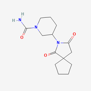 3-(1,3-Dioxo-2-azaspiro[4.4]nonan-2-yl)piperidine-1-carboxamide