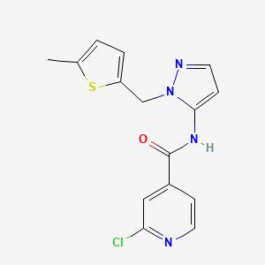 2-chloro-N-{1-[(5-methylthiophen-2-yl)methyl]-1H-pyrazol-5-yl}pyridine-4-carboxamide