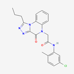 molecular formula C21H20ClN5O2 B2815743 N-(5-chloro-2-methylphenyl)-2-(4-oxo-1-propyl[1,2,4]triazolo[4,3-a]quinoxalin-5(4H)-yl)acetamide CAS No. 1260935-82-7