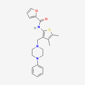 N-(4,5-dimethyl-3-((4-phenylpiperazin-1-yl)methyl)thiophen-2-yl)furan-2-carboxamide