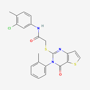 N-(3-chloro-4-methylphenyl)-2-{[3-(2-methylphenyl)-4-oxo-3,4-dihydrothieno[3,2-d]pyrimidin-2-yl]sulfanyl}acetamide