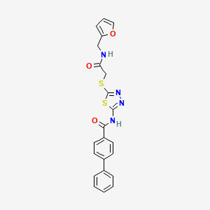 N-(5-((2-((furan-2-ylmethyl)amino)-2-oxoethyl)thio)-1,3,4-thiadiazol-2-yl)-[1,1'-biphenyl]-4-carboxamide