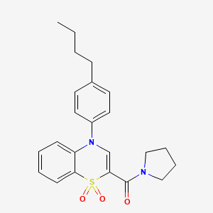 molecular formula C23H26N2O3S B2815764 N-[4-(2-methyl-4-oxoquinazolin-3(4H)-yl)phenyl]-2-(3-methylphenoxy)acetamide CAS No. 1207005-56-8