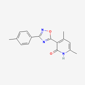 4,6-dimethyl-3-[3-(4-methylphenyl)-1,2,4-oxadiazol-5-yl]pyridin-2(1H)-one