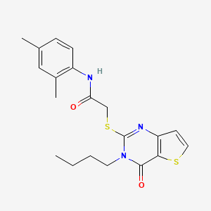 2-[(3-butyl-4-oxo-3,4-dihydrothieno[3,2-d]pyrimidin-2-yl)sulfanyl]-N-(2,4-dimethylphenyl)acetamide