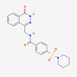 N-((4-oxo-3,4-dihydrophthalazin-1-yl)methyl)-4-(piperidin-1-ylsulfonyl)benzamide