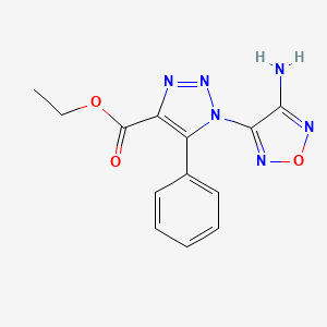 molecular formula C13H12N6O3 B2815775 Ethyl 1-(4-amino-1,2,5-oxadiazol-3-yl)-5-phenyltriazole-4-carboxylate CAS No. 296769-60-3