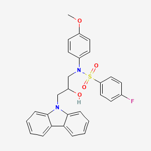 N-(3-carbazol-9-yl-2-hydroxypropyl)-4-fluoro-N-(4-methoxyphenyl)benzenesulfonamide