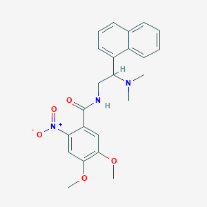 molecular formula C23H25N3O5 B2815785 N-(2-(dimethylamino)-2-(naphthalen-1-yl)ethyl)-4,5-dimethoxy-2-nitrobenzamide CAS No. 941975-48-0