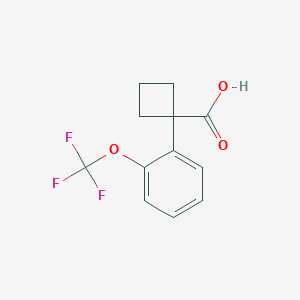 molecular formula C12H11F3O3 B2815787 1-[2-(Trifluoromethoxy)phenyl]cyclobutane-1-carboxylic acid CAS No. 1260801-50-0