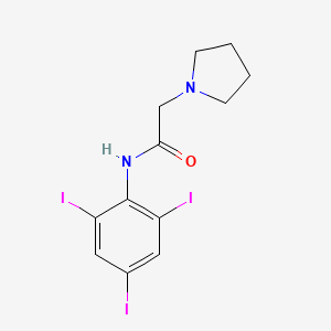 2-(pyrrolidin-1-yl)-N-(2,4,6-triiodophenyl)acetamide