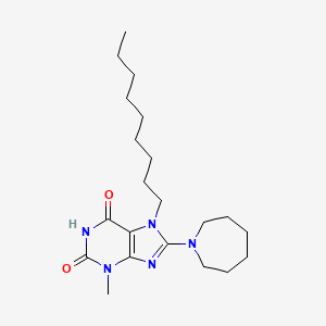 8-Azepan-1-yl-3-methyl-7-nonyl-3,7-dihydro-purine-2,6-dione