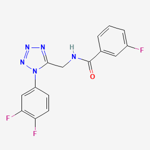 N-((1-(3,4-difluorophenyl)-1H-tetrazol-5-yl)methyl)-3-fluorobenzamide