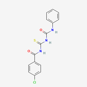 molecular formula C15H12ClN3O2S B2815803 4-chloro-N-{[(phenylcarbamoyl)amino]methanethioyl}benzamide CAS No. 1024522-97-1