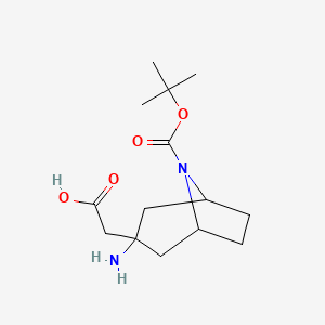 2-{3-Amino-8-[(tert-butoxy)carbonyl]-8-azabicyclo[3.2.1]octan-3-yl}acetic acid