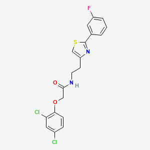 molecular formula C19H15Cl2FN2O2S B2815811 2-(2,4-dichlorophenoxy)-N-(2-(2-(3-fluorophenyl)thiazol-4-yl)ethyl)acetamide CAS No. 923689-84-3