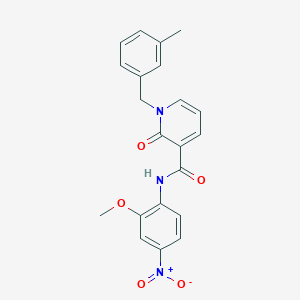 molecular formula C21H19N3O5 B2815814 N-(2-甲氧基-4-硝基苯基)-1-(3-甲基苄基)-2-氧代-1,2-二氢吡啶-3-羧酰胺 CAS No. 899754-09-7