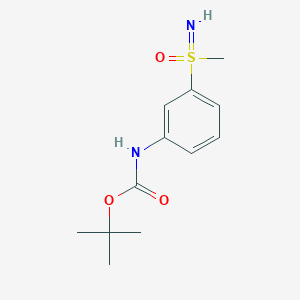 molecular formula C12H18N2O3S B2815820 叔丁基(3-(S-甲基磺酰基)苯基)氨基甲酸酯 CAS No. 2230807-28-8