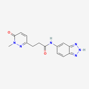 N-(1H-benzo[d][1,2,3]triazol-5-yl)-3-(1-methyl-6-oxo-1,6-dihydropyridazin-3-yl)propanamide