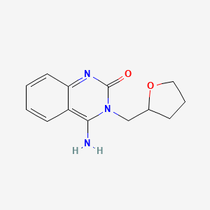 molecular formula C13H15N3O2 B2815835 4-Amino-3-(oxolan-2-ylmethyl)quinazolin-2-one CAS No. 941868-20-8