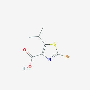 molecular formula C7H8BrNO2S B2815843 2-Bromo-5-(propan-2-yl)-1,3-thiazole-4-carboxylic acid CAS No. 1015936-68-1