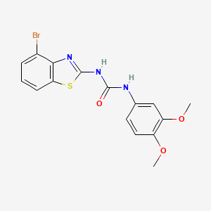 molecular formula C16H14BrN3O3S B2815859 1-(4-Bromobenzo[d]thiazol-2-yl)-3-(3,4-dimethoxyphenyl)urea CAS No. 1207054-13-4