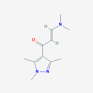 (2Z)-3-(dimethylamino)-1-(1,3,5-trimethyl-1H-pyrazol-4-yl)prop-2-en-1-one