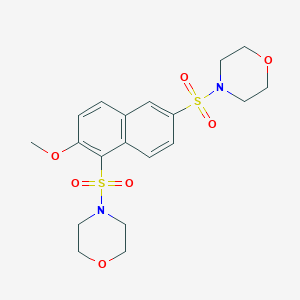 molecular formula C19H24N2O7S2 B281587 1,6-Bis(4-morpholinylsulfonyl)-2-naphthyl methyl ether 