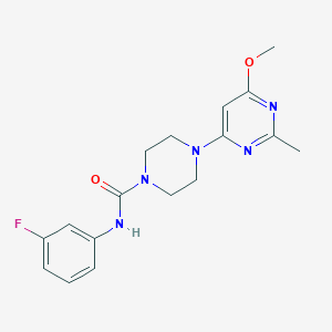 molecular formula C17H20FN5O2 B2815873 N-(3-fluorophenyl)-4-(6-methoxy-2-methylpyrimidin-4-yl)piperazine-1-carboxamide CAS No. 946249-24-7