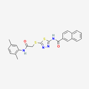 N-(5-((2-((2,5-dimethylphenyl)amino)-2-oxoethyl)thio)-1,3,4-thiadiazol-2-yl)-2-naphthamide