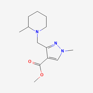 molecular formula C13H21N3O2 B2815875 Methyl 1-methyl-3-[(2-methylpiperidin-1-yl)methyl]pyrazole-4-carboxylate CAS No. 1975118-77-4