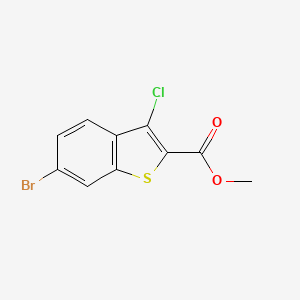 molecular formula C10H6BrClO2S B2815880 Methyl 6-bromo-3-chloro-1-benzothiophene-2-carboxylate CAS No. 438194-62-8