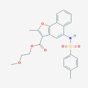 molecular formula C24H23NO6S B281590 2-Methoxyethyl 2-methyl-5-{[(4-methylphenyl)sulfonyl]amino}naphtho[1,2-b]furan-3-carboxylate 