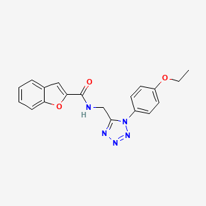 molecular formula C19H17N5O3 B2815909 N-((1-(4-乙氧苯基)-1H-四唑-5-基)甲基)苯并呋喃-2-甲酰胺 CAS No. 921053-78-3